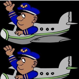 Desafio visual: Ache as Diferenças: O Comandante do Avião