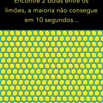 Desafio Visual: Encontre 2 Bolas Entre os Limões