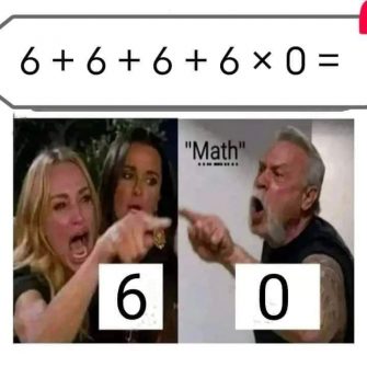 Teste de Matemática: 6+6+6+6x0=?
