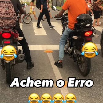 Desafio visual Ache o Erro: Os Motoqueiros