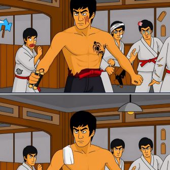 Desafio Visual Ache as Diferenças: O Bruce Lee