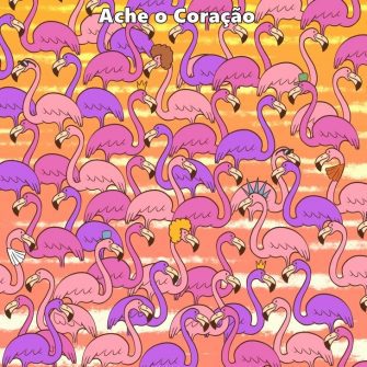 Desafio Visual Ache o Coração na Imagem dos Flamingos