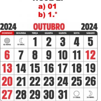 Teste de Português: hoje é 01 ou 1.º de outubro?