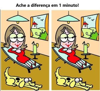 Desafio Visual: Ache a Diferença em 1 Minuto: A Mulher e o Cachorro