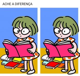 Desafio Visual Ache a Diferença: A Menina do Livro Rosa