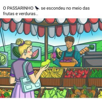 Teste de Visão Ache o Passarinho na Imagem