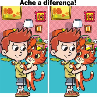 Ache as Diferenças: Menino e Seu Gato