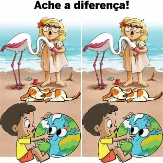 Ache a Diferença: As Crianças na Praia