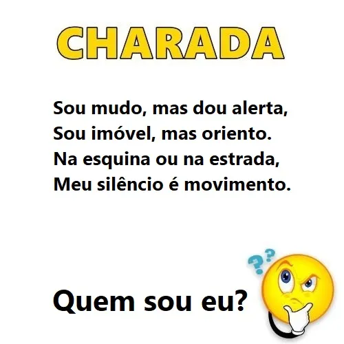 Charada: Meu silêncio é movimento Charada: Meu silêncio é movimento