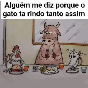 Porque o gato está rindo?