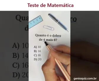 Quanto é o dobro de 4+6