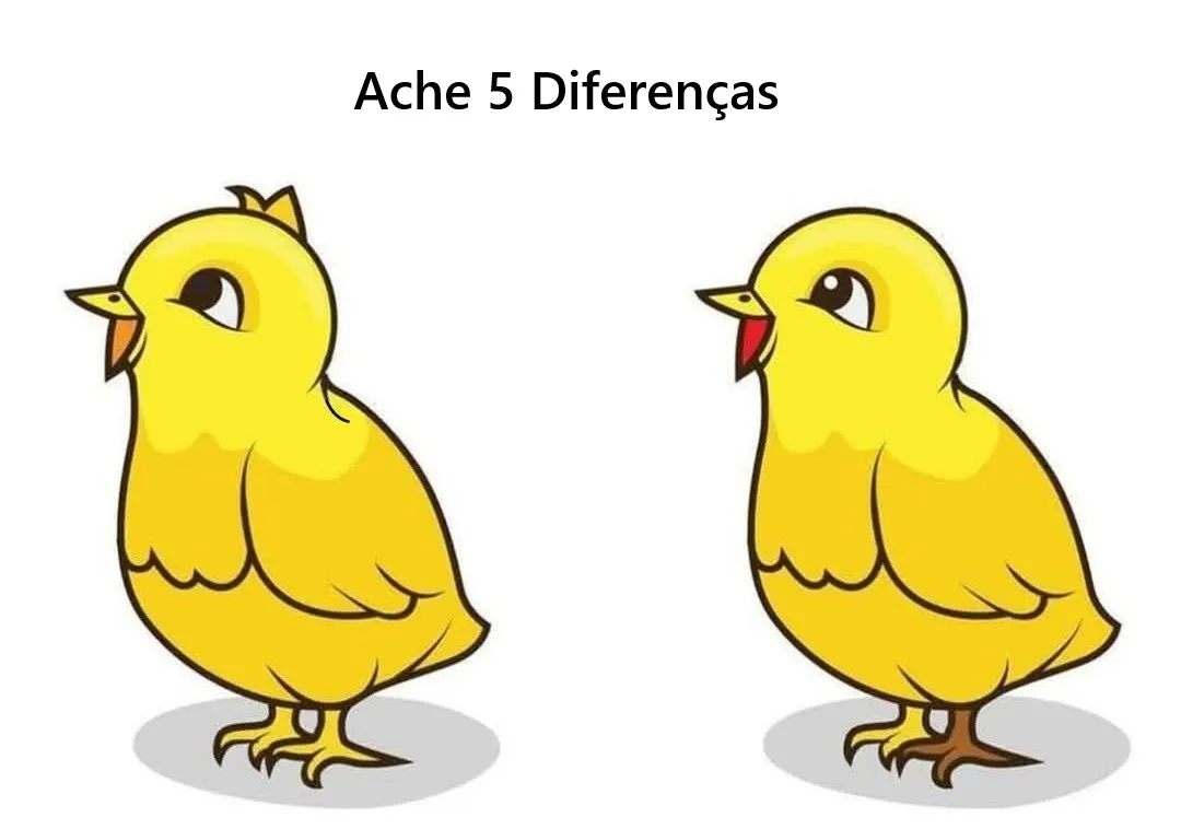 Ache 5 Diferenças: O Pintinho Ache 5 Diferenças: O Pintinho