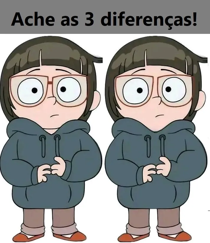 Ache as 3 Diferenças: A Menina de Óculos