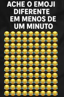 Ache o Emote Diferente: Desafio Relâmpago de 1 Minuto