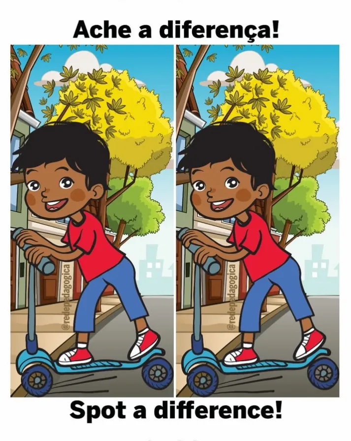 Ache a Diferença: O Menino de Patins