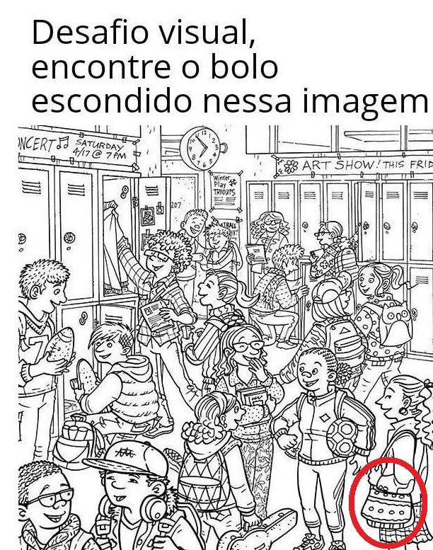 Desafio Visual: Ache o Bolo Escondido!