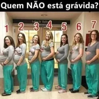 Desafio Visual: Quem NÃO está grávida?