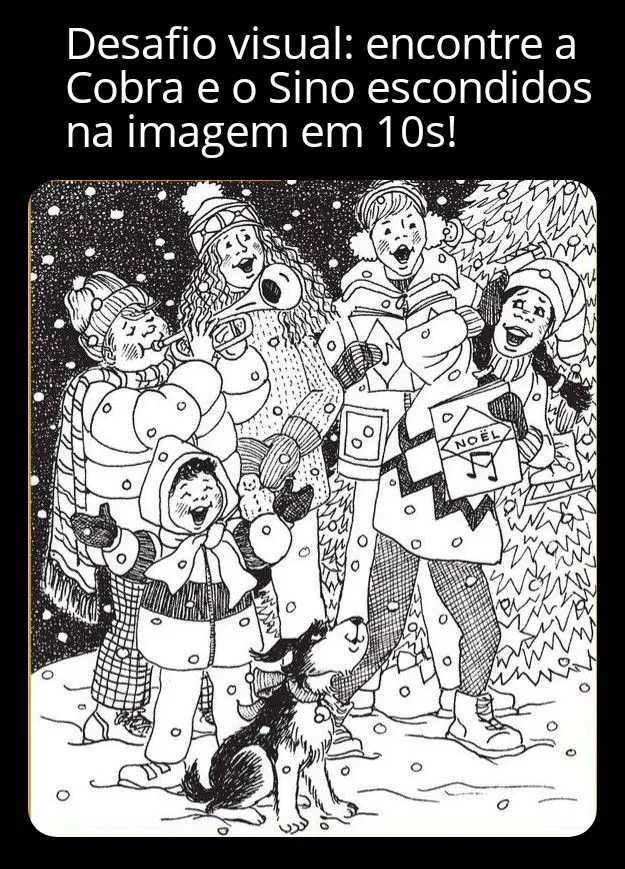 Encontre a Cobra e o Sino em 10 segundos!
