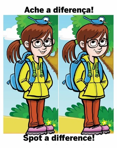 Ache a Diferença: A Menina do Parque e o Passarinho Azul Ache a Diferença: A Menina do Parque e o Passarinho Azul