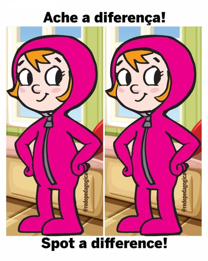 Ache a Diferença: A Menina de Pijama