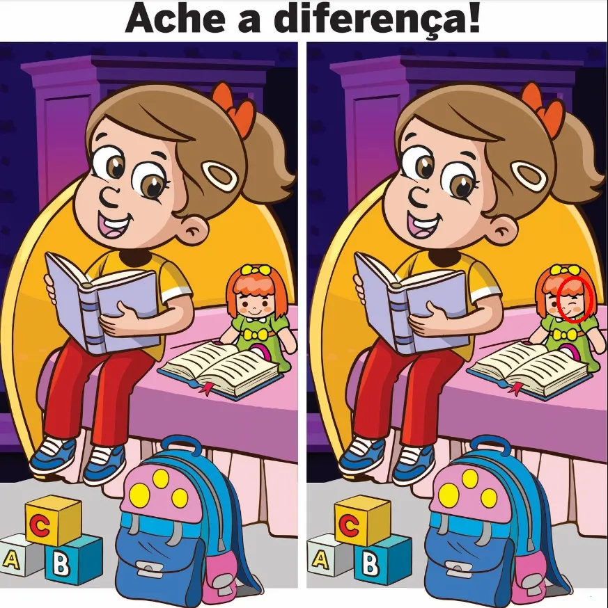 Ache a Diferença: A Menina Leitora Ache a Diferença: A Menina Leitora