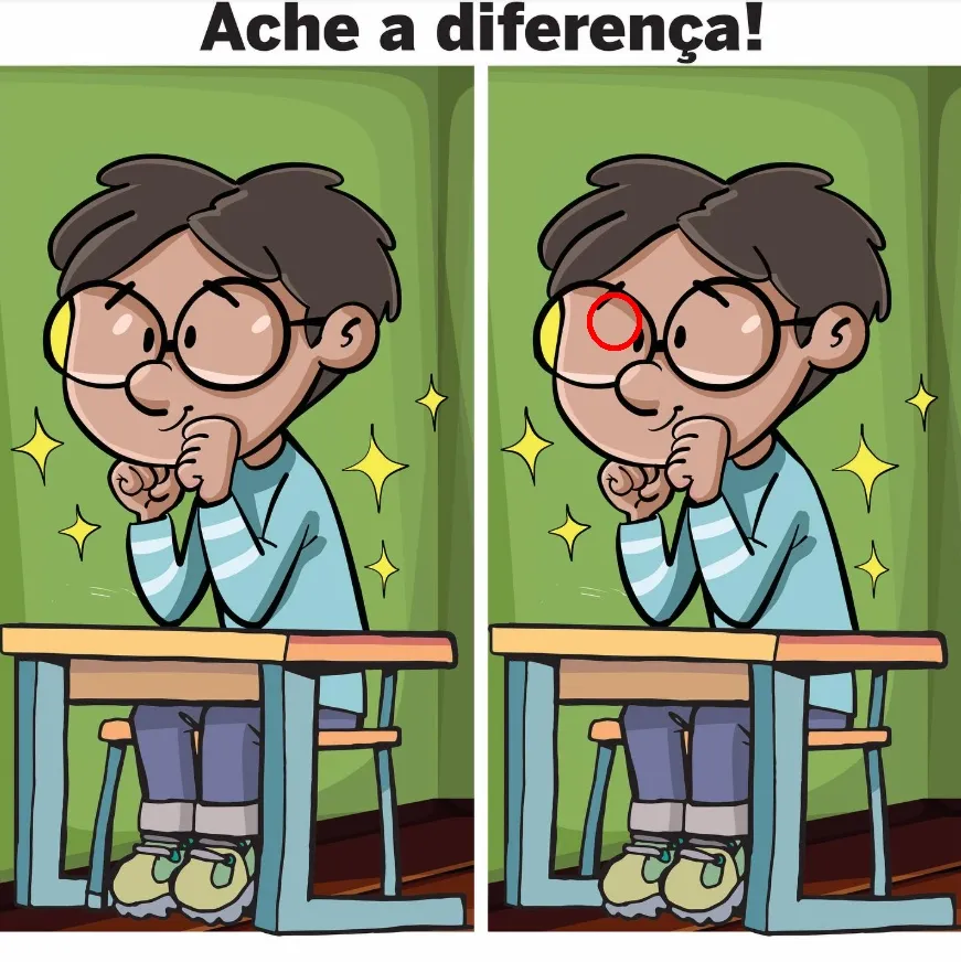 Ache a Diferença: O Menino Estudioso na Sala de Aula Ache a Diferença: O Menino Estudioso na Sala de Aula