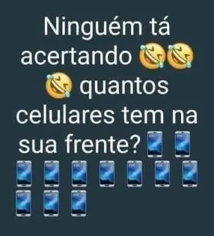 Quantos Celulares tem na sua frente?