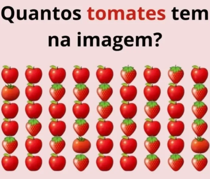 Teste Visual: Quantos tomates tem na imagem?