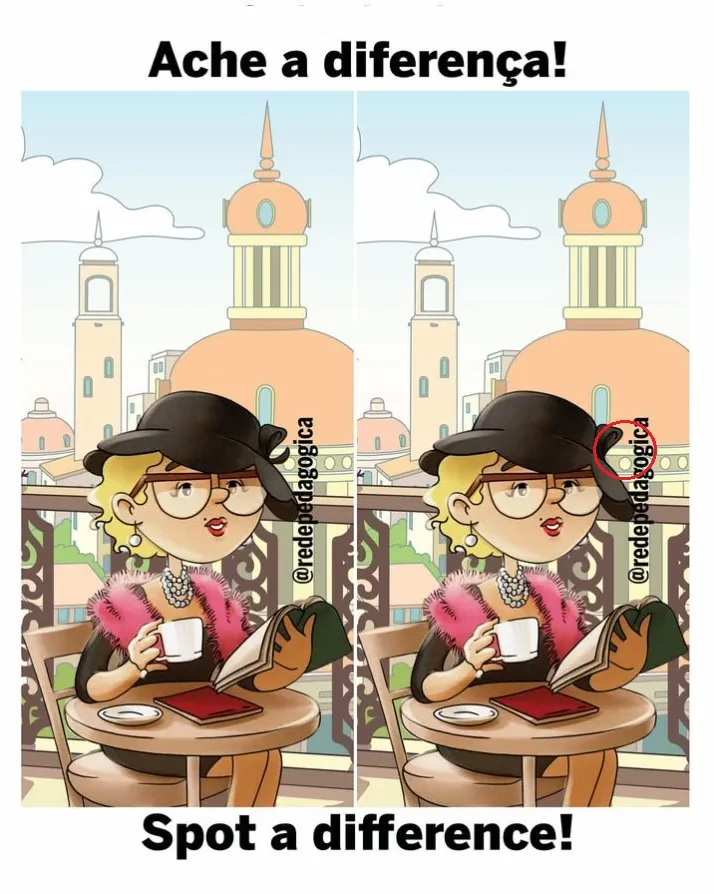Ache a Diferença: A Mulher Elegante no Café