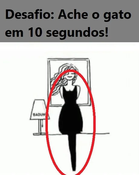 desafio ache o gato em 10 segundos resposta