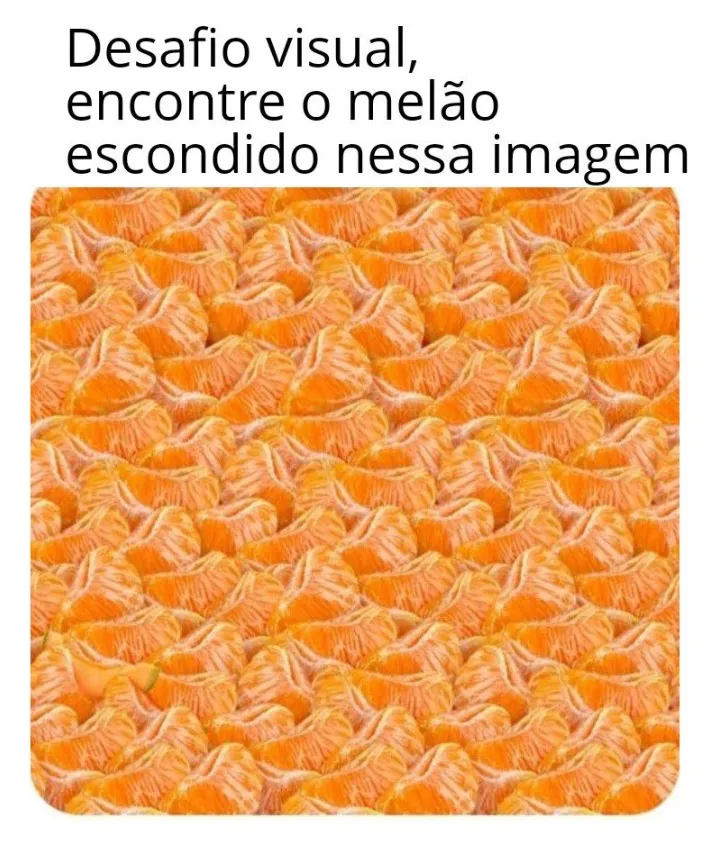 desafio visual encontre o melão escondido na imagem