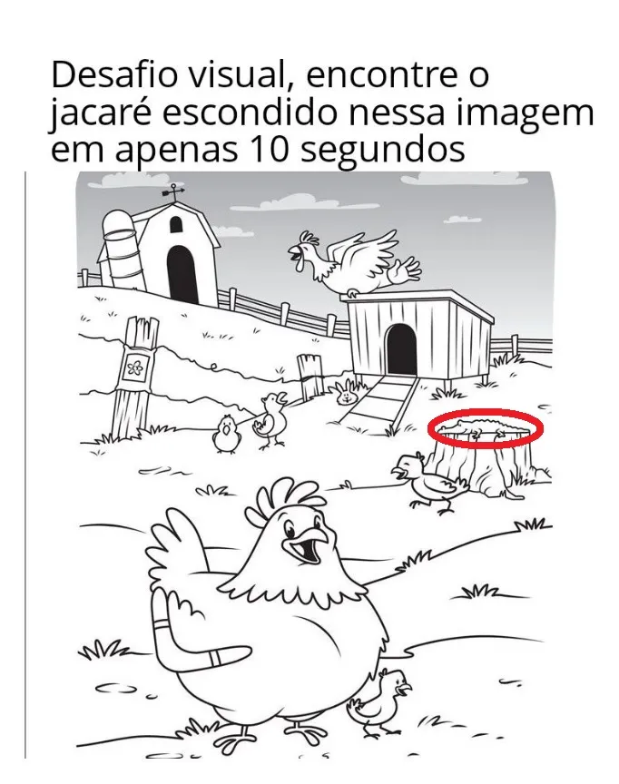 desafio visual encontre o jacare escondido nessa imagem em apenas 10 segundos resposta