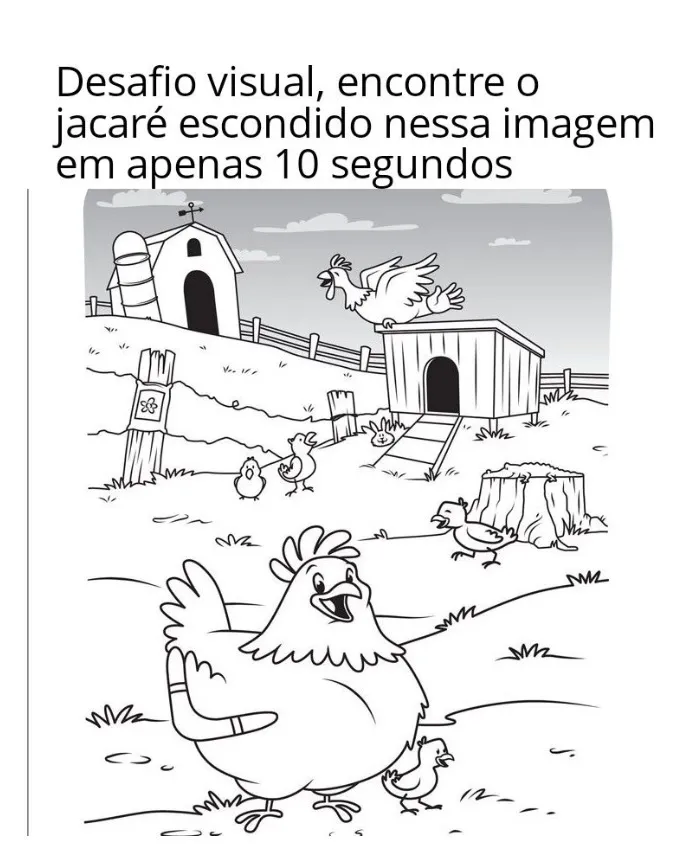 desafio visual encontre o jacare escondido nessa imagem em apenas 10 segundos