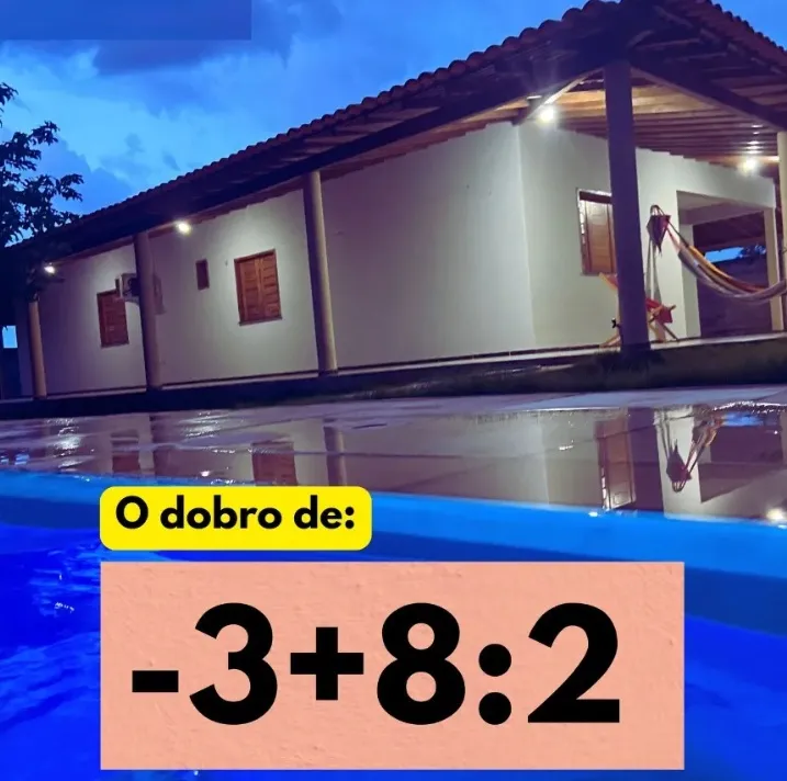 o dobro de 3 8