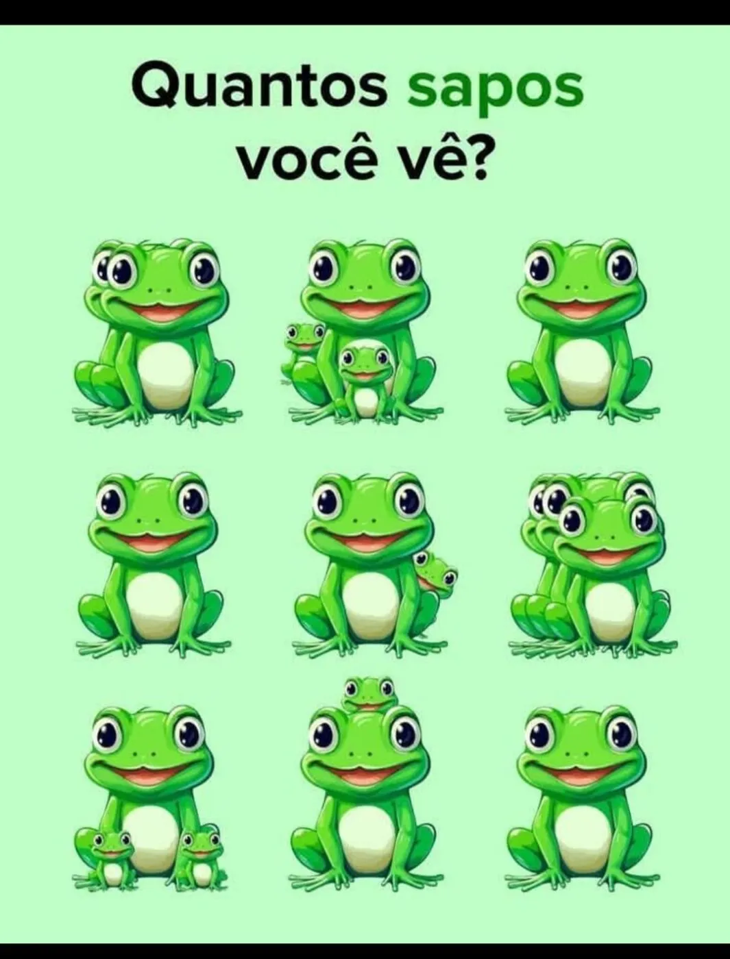 quantos sapos você consegue ver na imagem