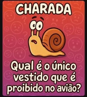 charada qual e o unico vestido que e proibido no aviao