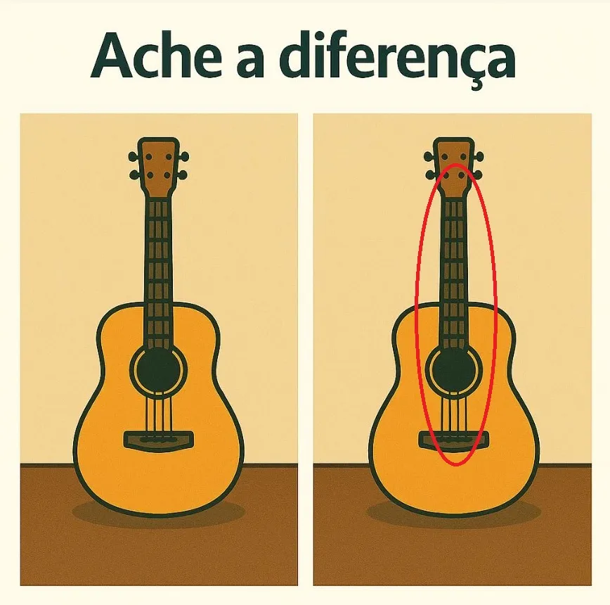 desafio visual ache a diferença entre os violoes resposta