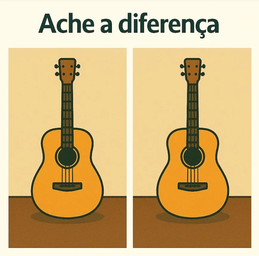 desafio visual ache a diferença entre os violoes