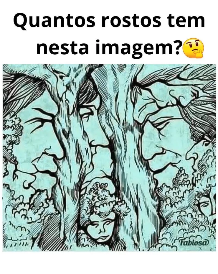 desafio visual quantos rostos voce consegue encontrar nessa imagem