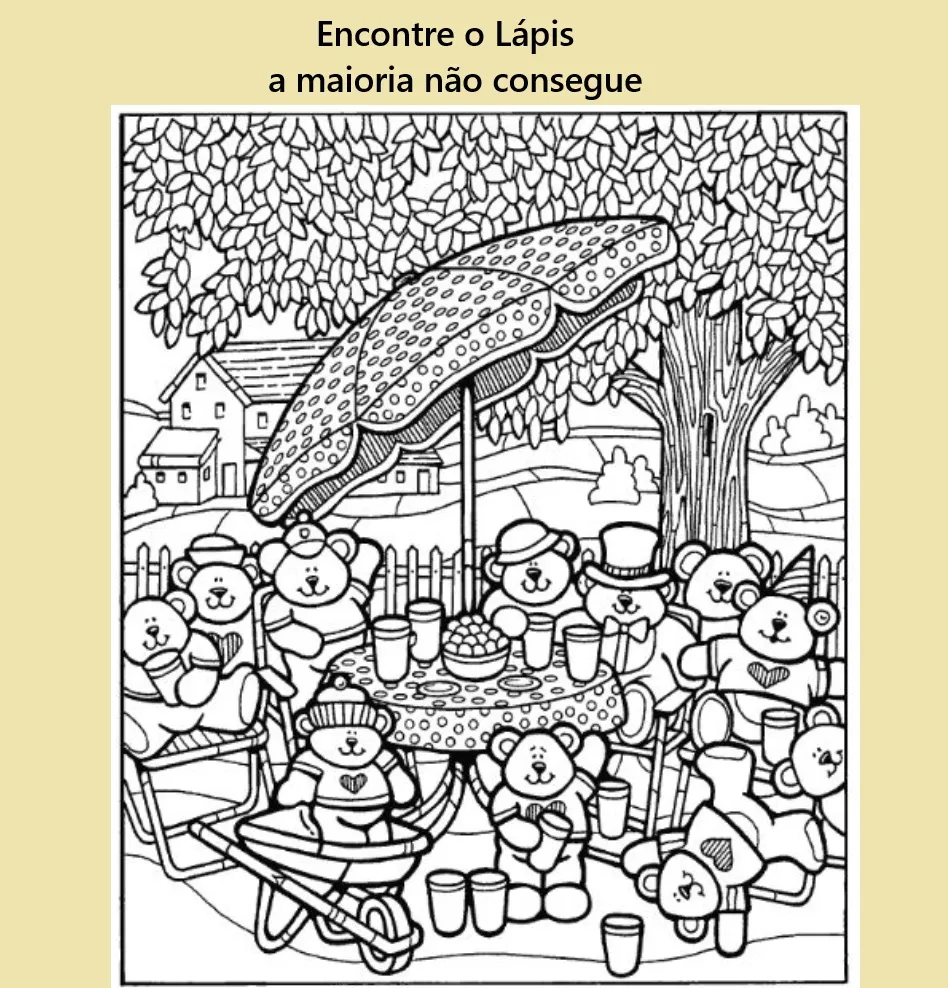 encontre o lápis na imagem a maioria não consegue