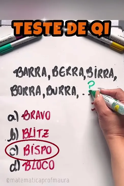 teste de qi qual a proxima palavra da sequencia resposta