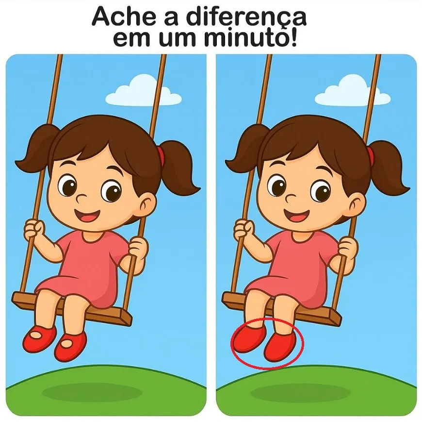 Ache a Diferença: A Menina no Balanço