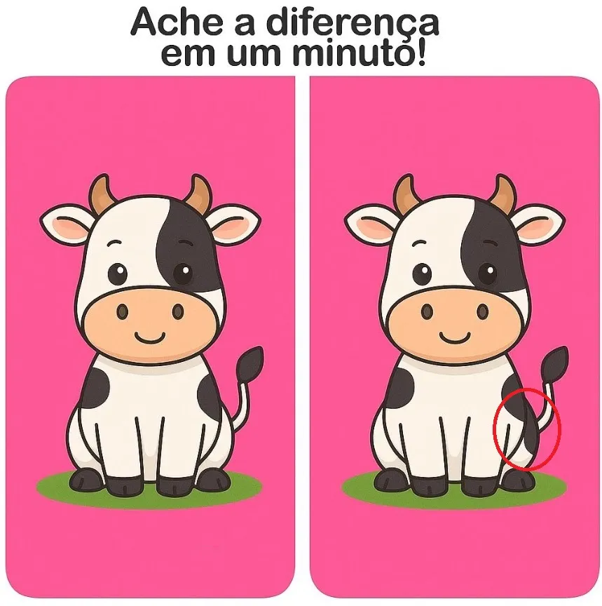 Ache a Diferença: A Vaquinha Sorridente
