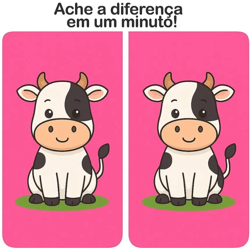 Ache a Diferença: A Vaquinha Sorridente