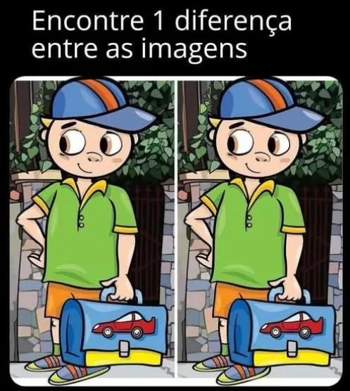 Ache a Diferença: O Menino e Sua Lancheira Escolar
