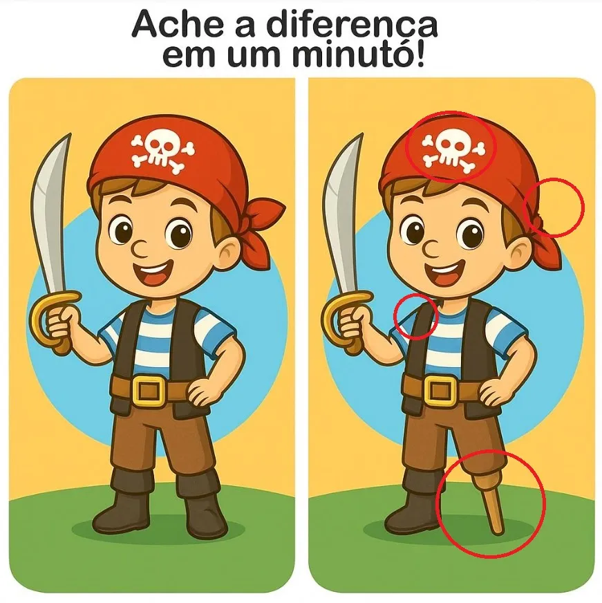 Ache a Diferença: O Pequeno Pirata