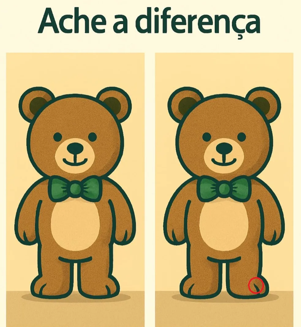 ache a diferença o ursinho resposta