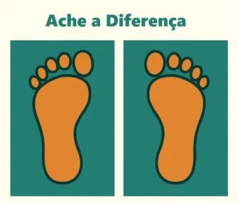 ache a diferença os pés