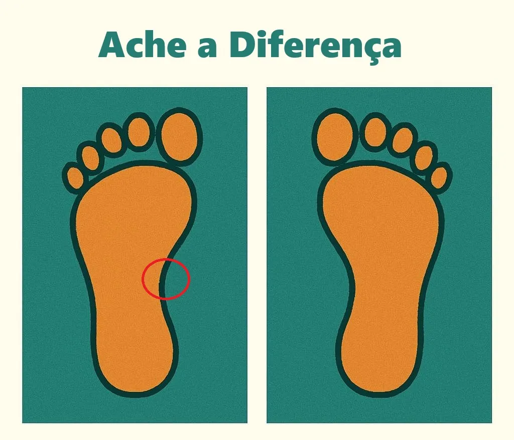 ache a diferença os pés resposta