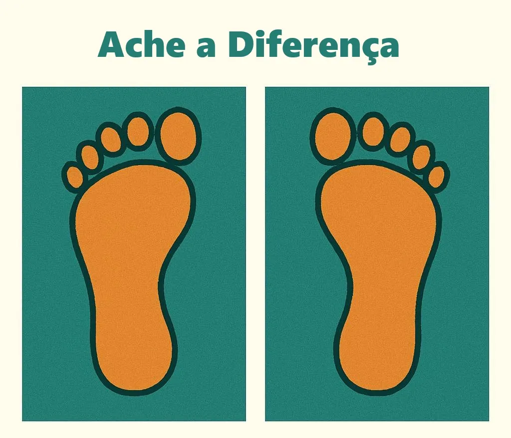 ache a diferença os pés